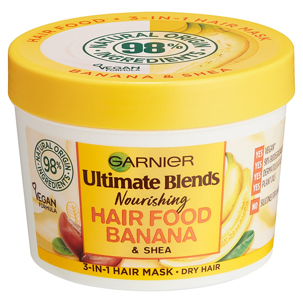 Garnier Ultimate Blends Hair Food Banana 3-in-1 Dry Hair Mask Treatment - 390ml