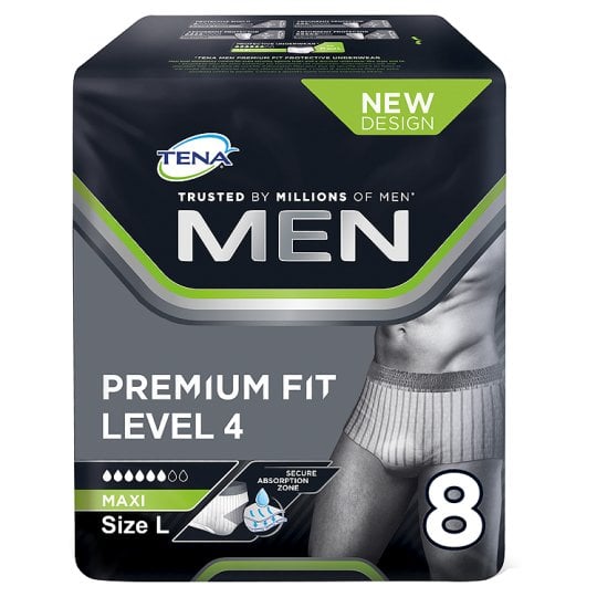 Tena Men Premium Fit Level 4 Pants - Large 8 Pack | Chemist 4 U
