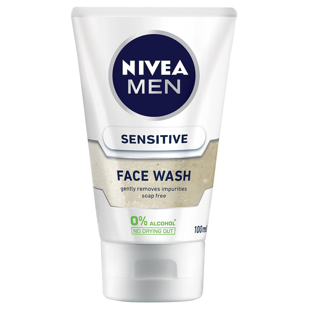 Nivea Men Sensitive Face Wash -100ml - (Case Of 6)