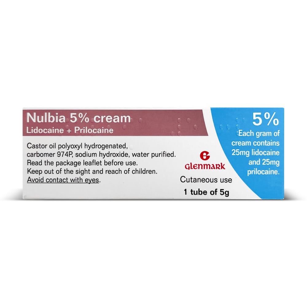 Nulbia (Lidocaine / Prilocaine) Cream - 5g (Generic Emla)