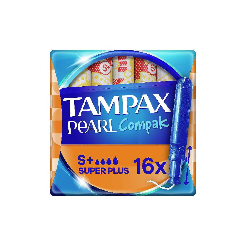 Tampax Compak Pearl Super Plus Tampons Pack of 16