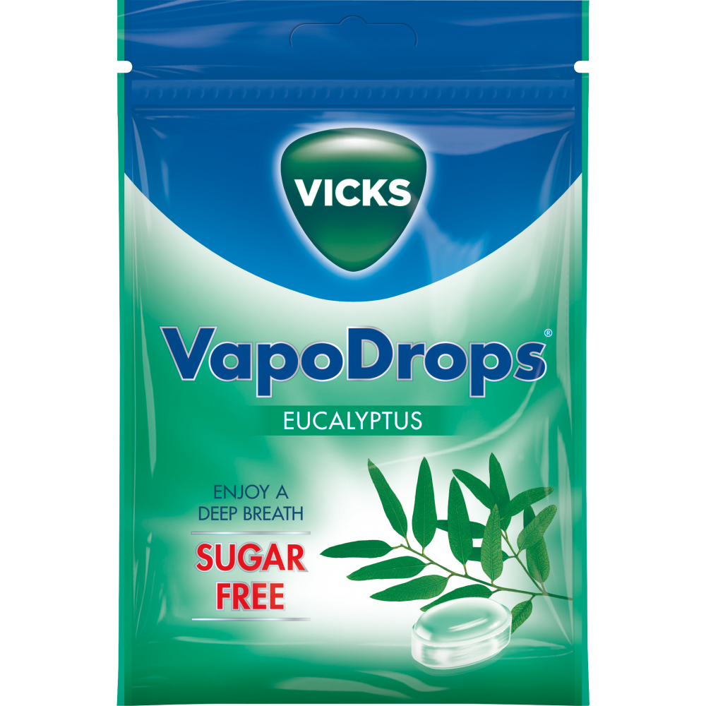 Vicks Vapodrops SugarFree Eucalyptus 72g Chemist 4 U