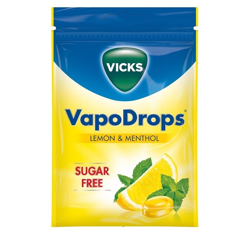 Vicks Vapodrops SugarFree Lemon Menthol 72g Chemist 4 U