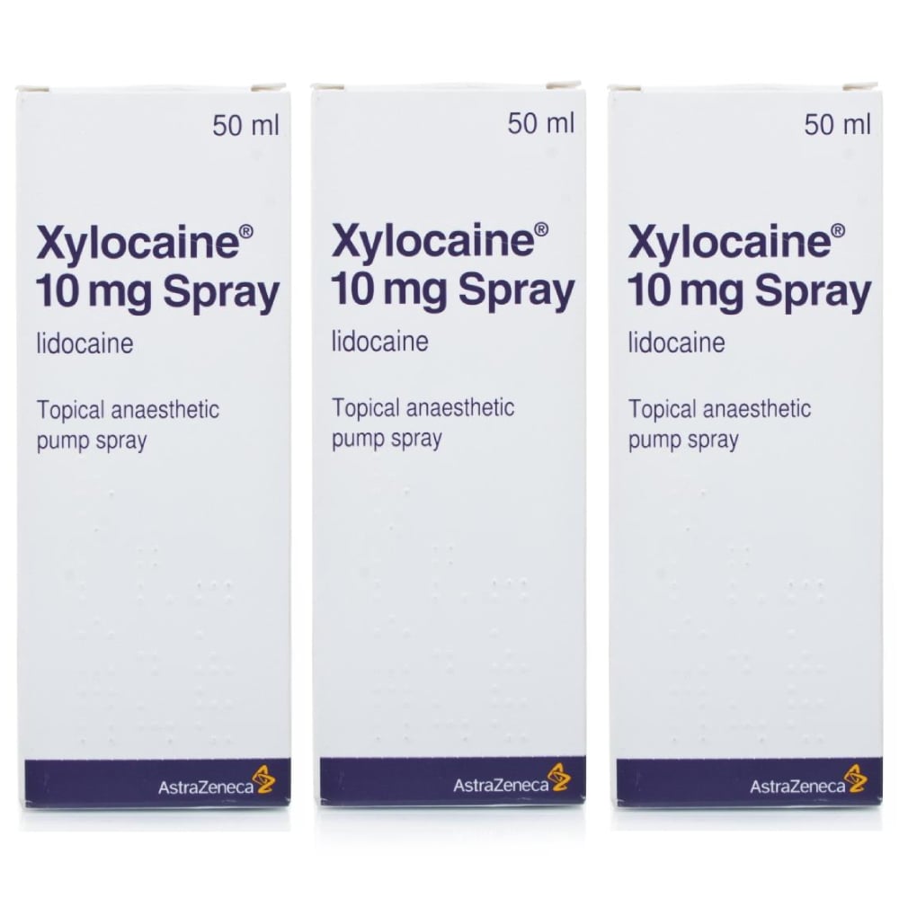 Xylocaine 10mg Anaesthetic Spray - 50ml x 3