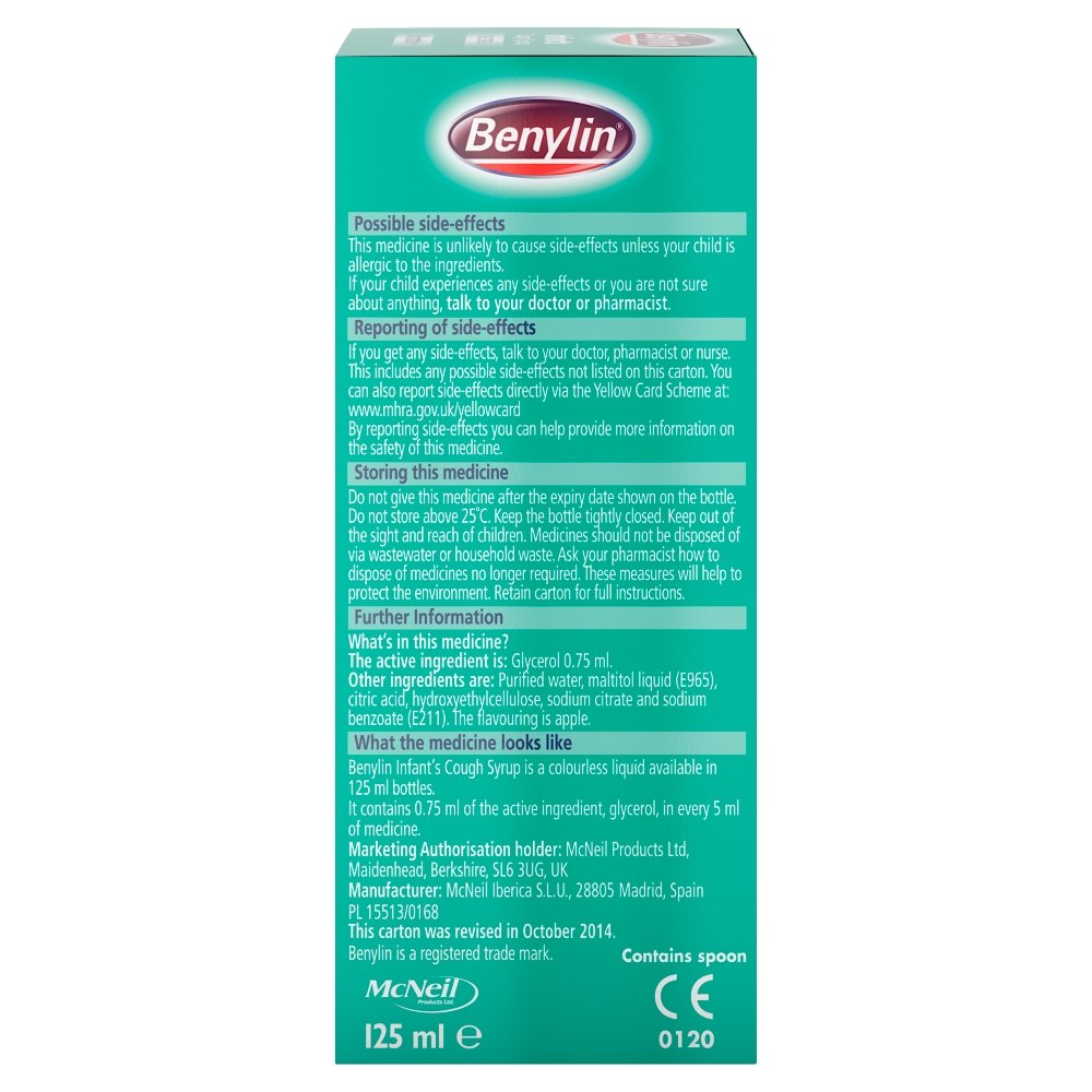 Benylin Infant Cough Syrup 125ml Chemist 4 U