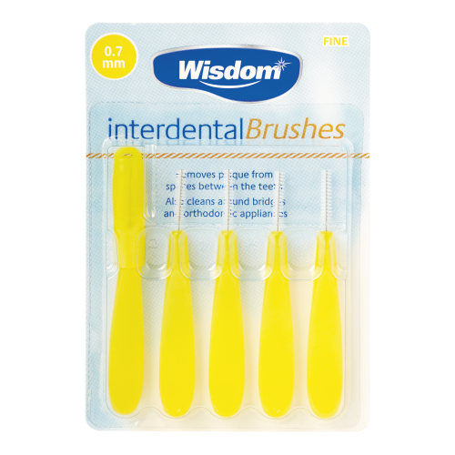 Buy Wisdom Interdental Brushes 5 x 0.7mm Yellow