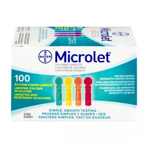 Buy Bayer Microlet Coloured Lancets 100 Lancets