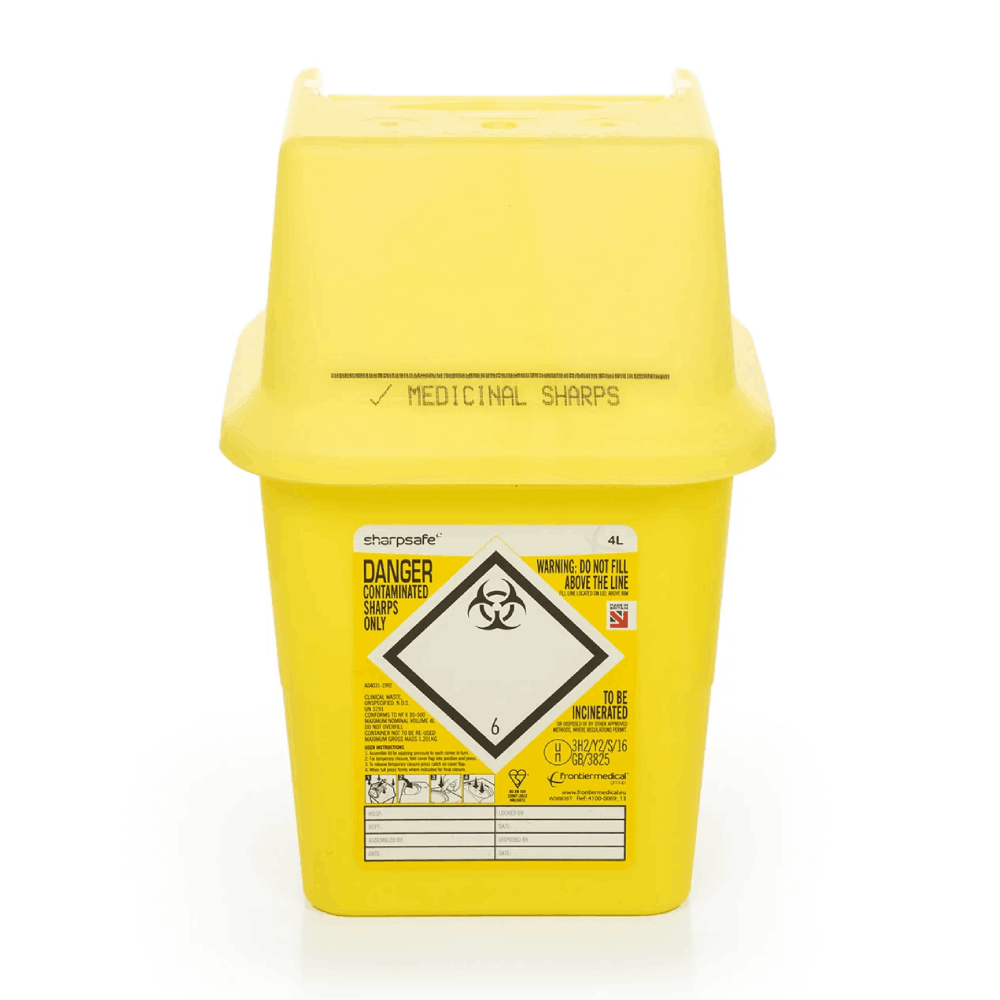 Buy Sharpsafe Yellow Sharps Bin 4 Litre online Chemist4U