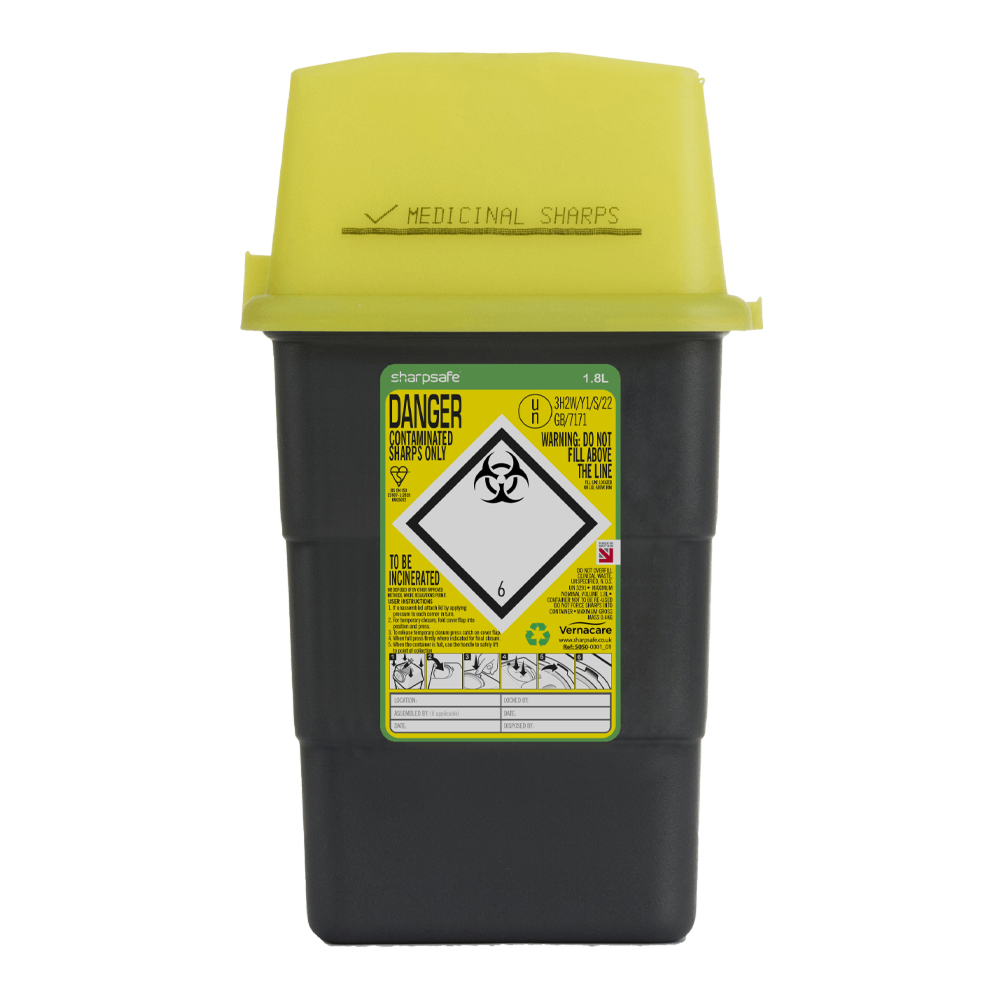Buy Sharpsafe Sharps Containers 1.8 Litre Chemist4U