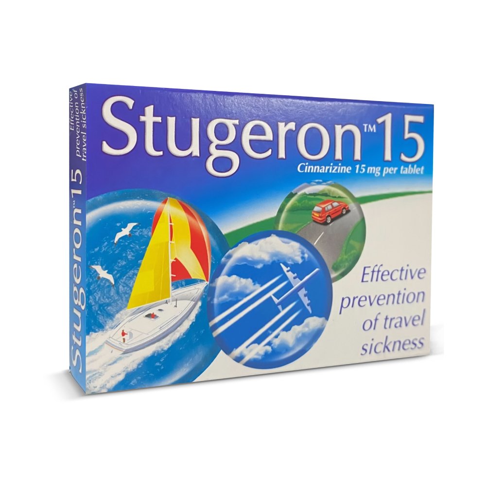 Stugeron (Cinnarizine) 15 Tablets For Travel Sickness Chemist 4 U