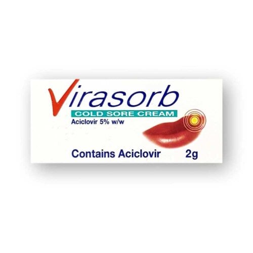 Virasorb Cold Sore Cream 5 Aciclovir 2g
