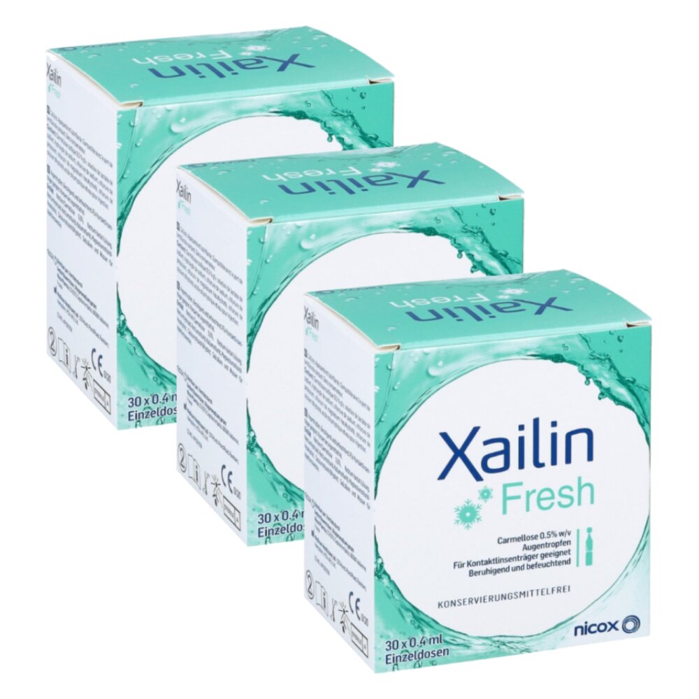 Xailin Fresh Dry Eye Drops 30 Doses 3 Pack