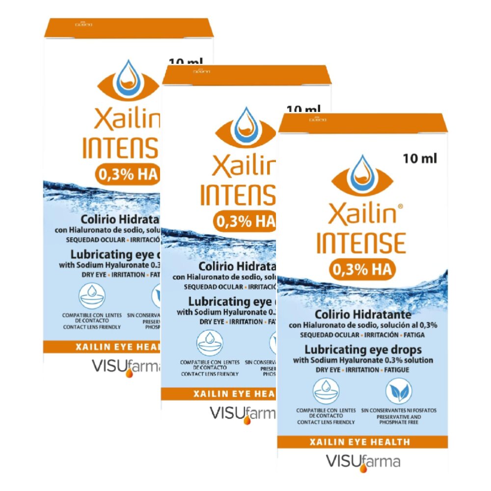 Xailin Intense 0.3 HA Eye Drops 10ml 3 Pack