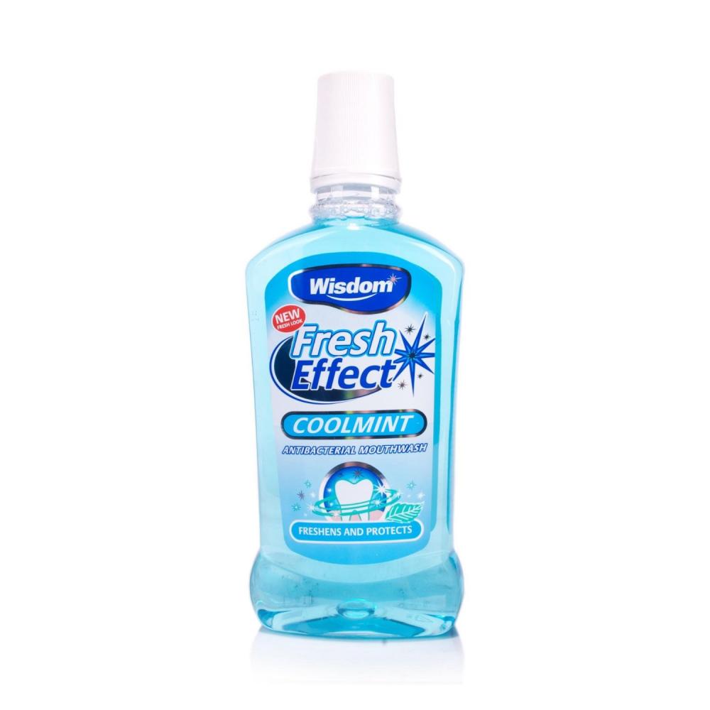 Wisdom Fresh Effect Coolmint Antibacterial Mouthwash 500ml Chemist 4 U