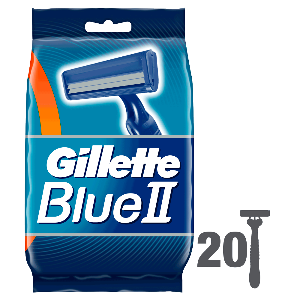 Gillette Blue II Disposable Razors 20 Pack Chemist 4 U