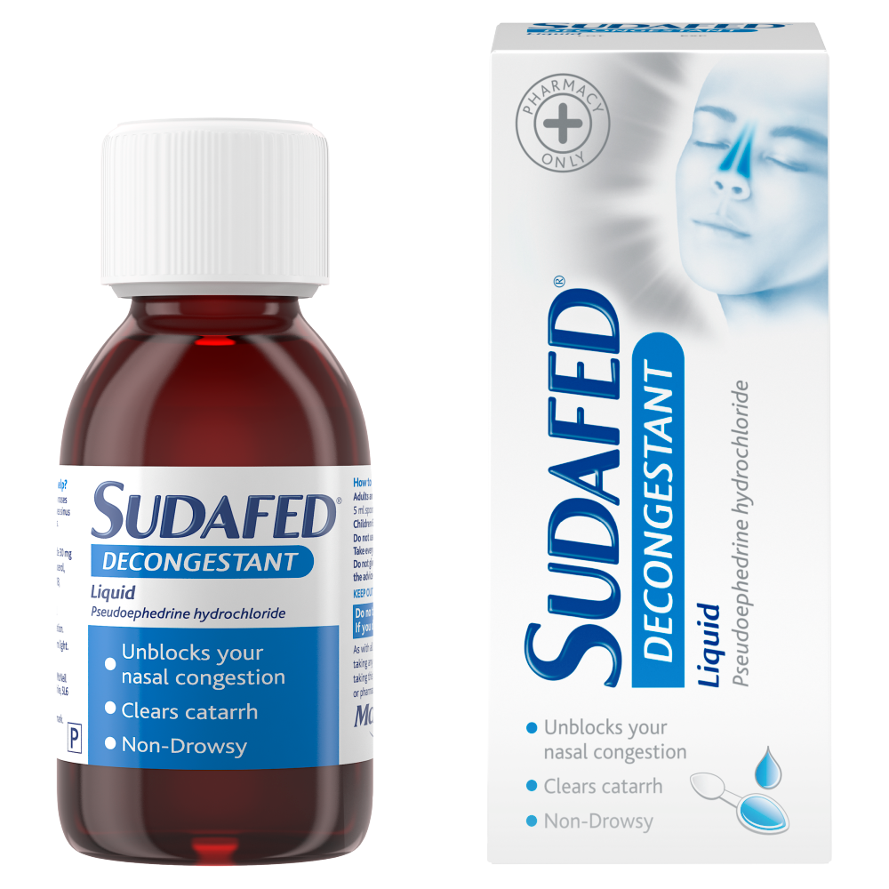 Sudafed Decongestant Liquid 100ml Chemist 4 U