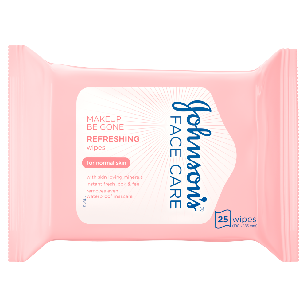 Johnson's Face Care Makeup Be Gone Refreshing Wipes 25 Wipes Chemist4U