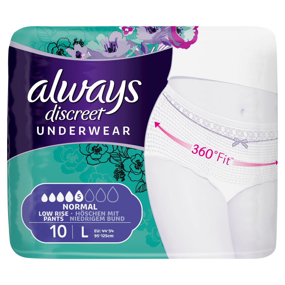 Always Discreet Incontinence Pants Normal Large 10 Pack Chemist 4 U