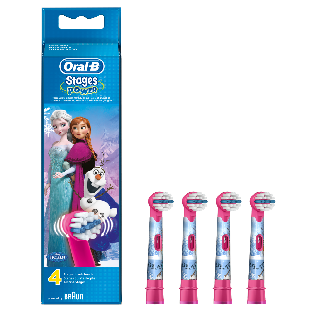 OralB Stages Power Toothbrush Heads x 4 Frozen Chemist 4 U
