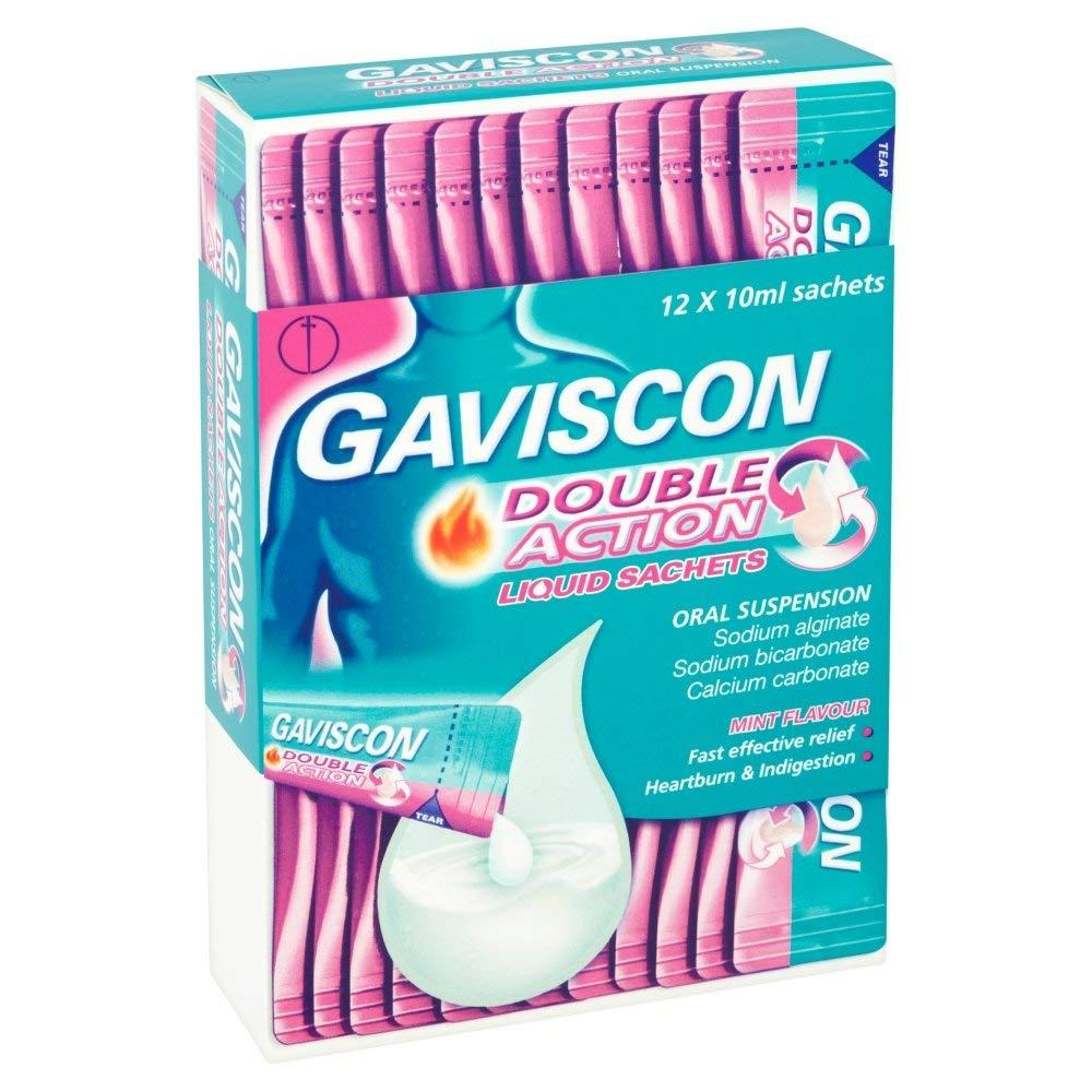 Gaviscon Double Action Liquid Peppermint 12 Sachets Chemist 4 U