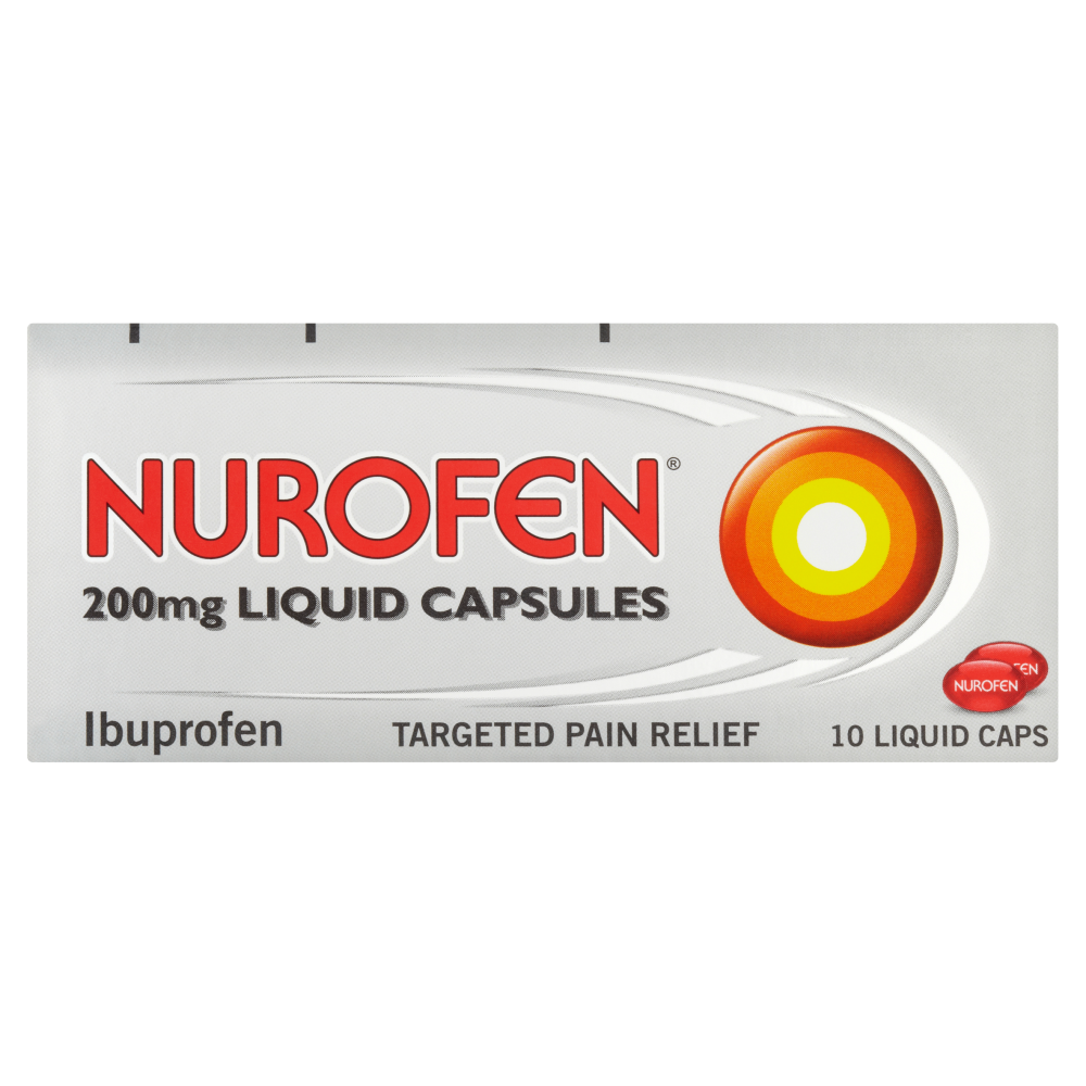 Nurofen Liquid Capsules 10 x 200mg Pain Relief Chemist 4 U