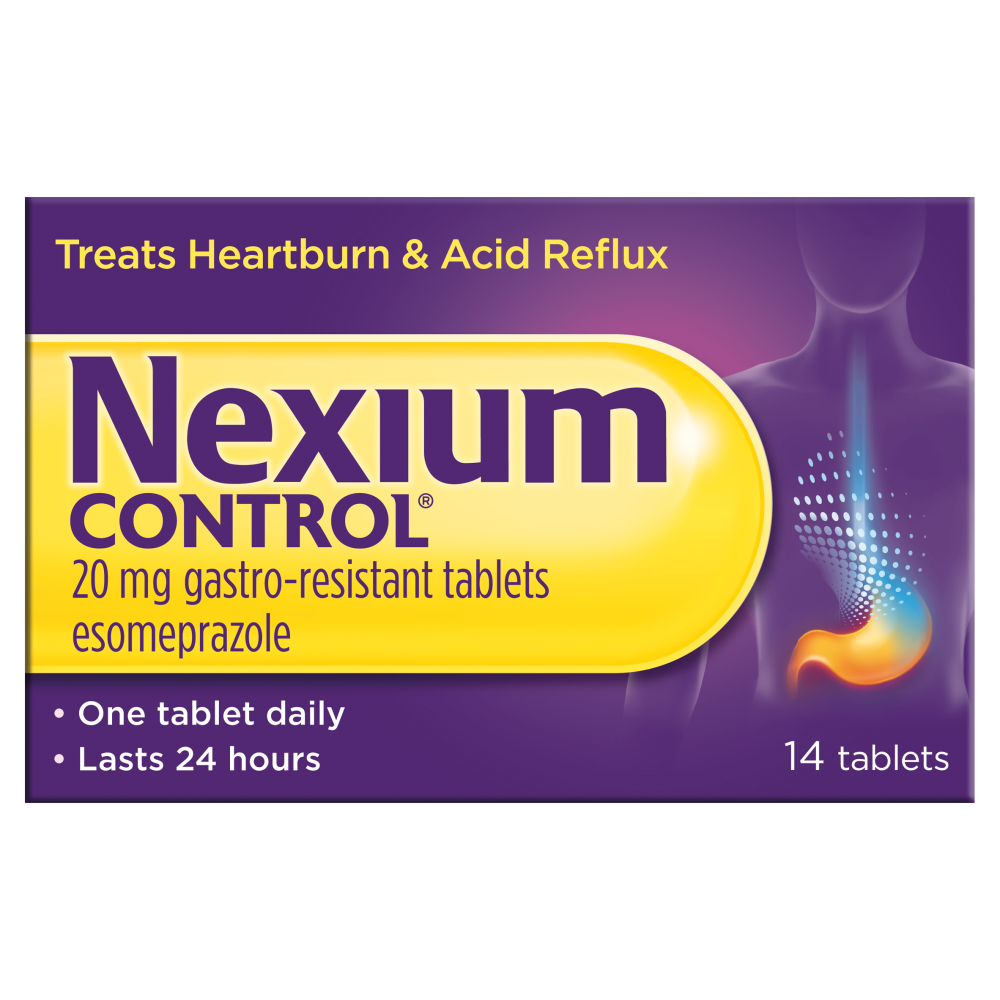 Nexium Control 20mg 14 Tablets For Acid Reflux Chemist4U