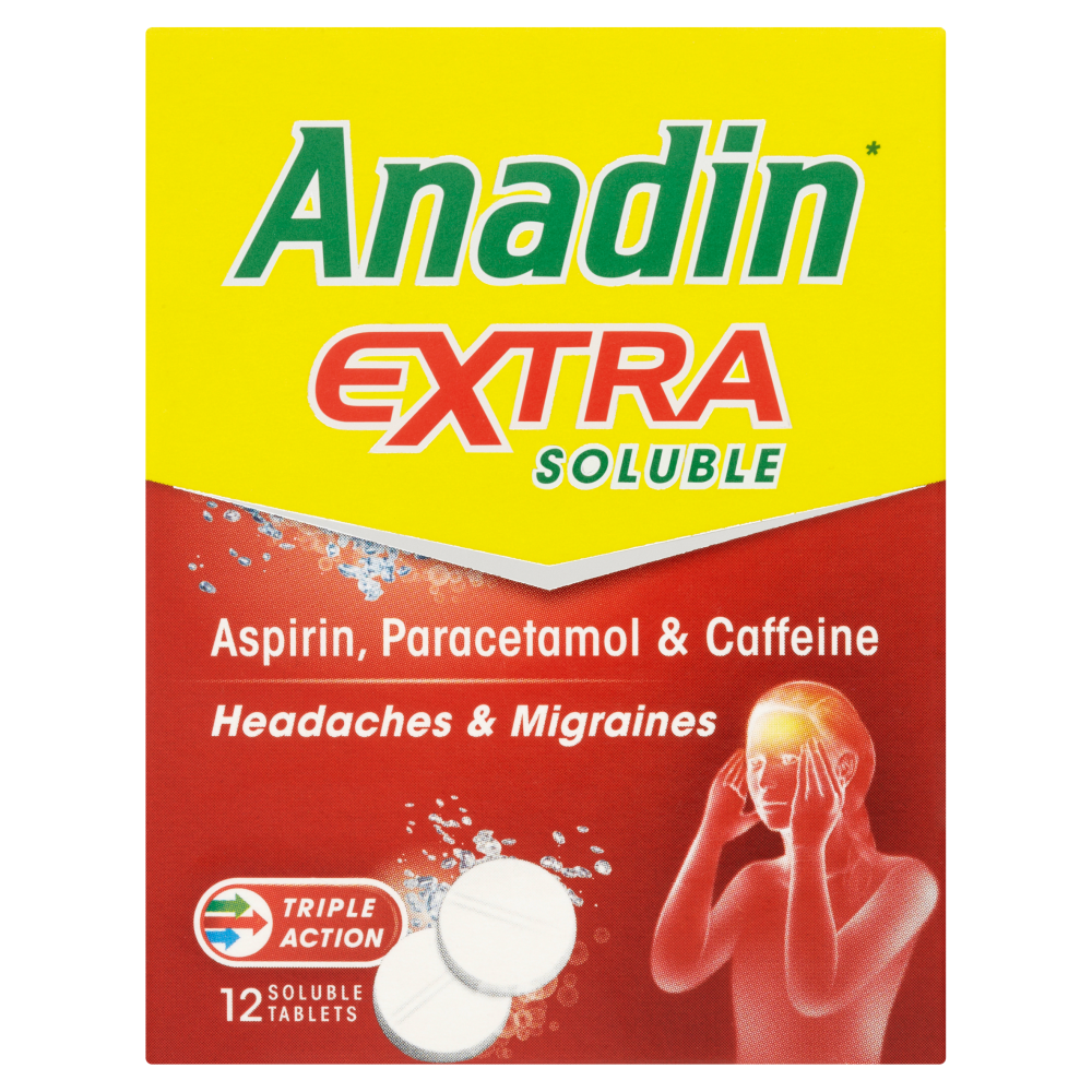 Anadin Extra 12 Soluble Tablets Dissolvable Pain Relief Chemist 4 U