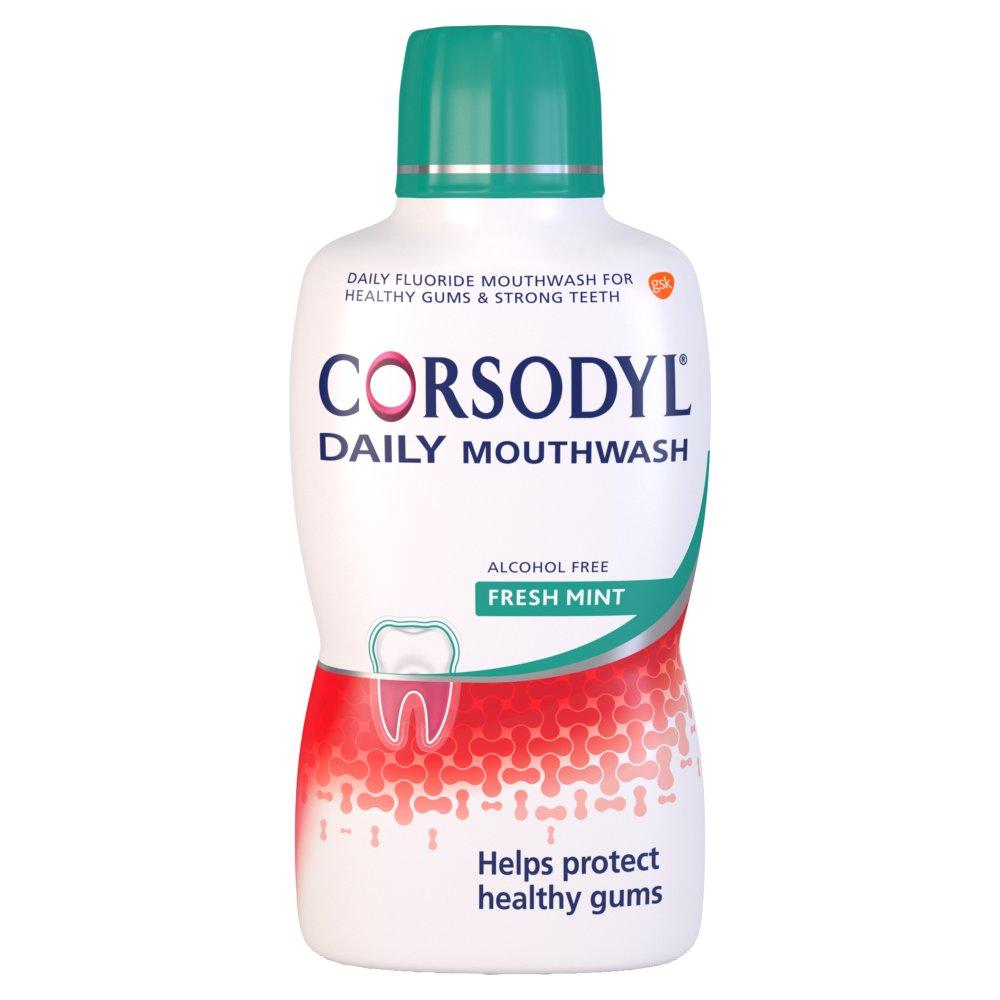 Corsodyl Daily Mouthwash Fresh Mint 500ml Dental Care Chemist4U