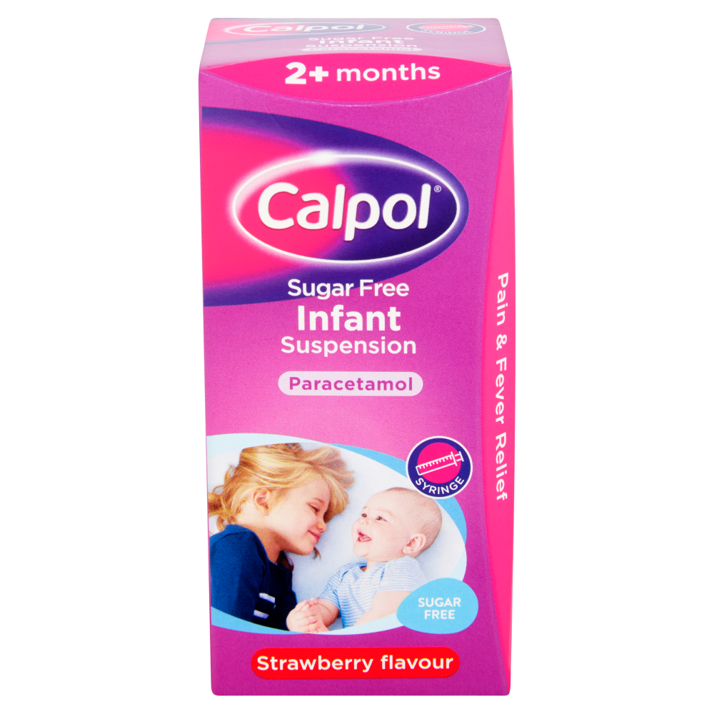 Calpol Sugar Free Infant Suspension Strawberry - 100ml | Chemist 4 U