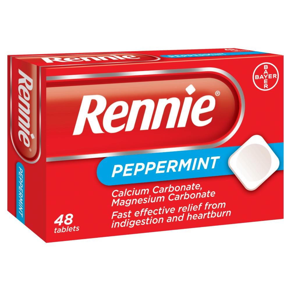 Rennie Peppermint 48 Tablets Chemist 4 U