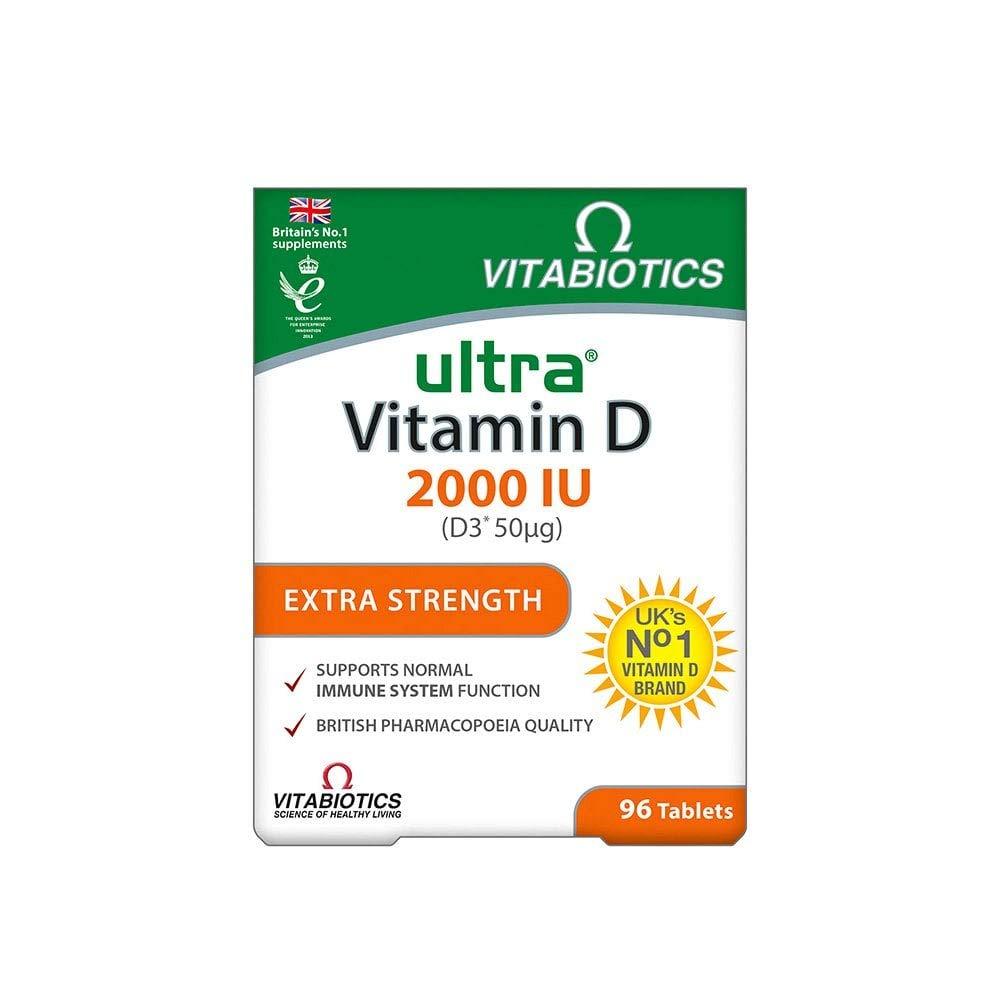 Buy Vitabiotics Ultra Vitamin D 2000IU (50mcg) 96 Tablets Chemist4U