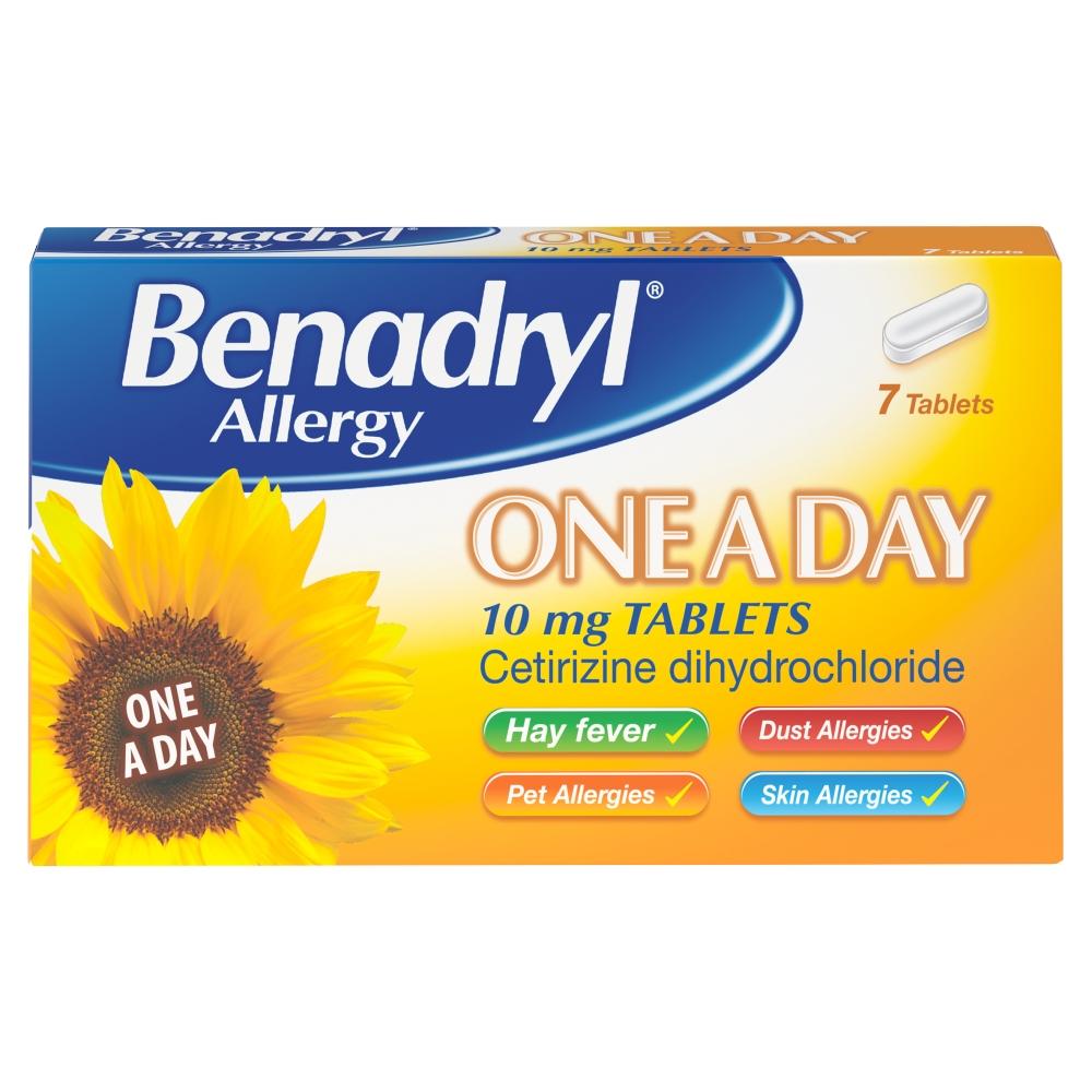 Buy Benadryl Allergy 10 mg One a Day Tablets Chemist4U