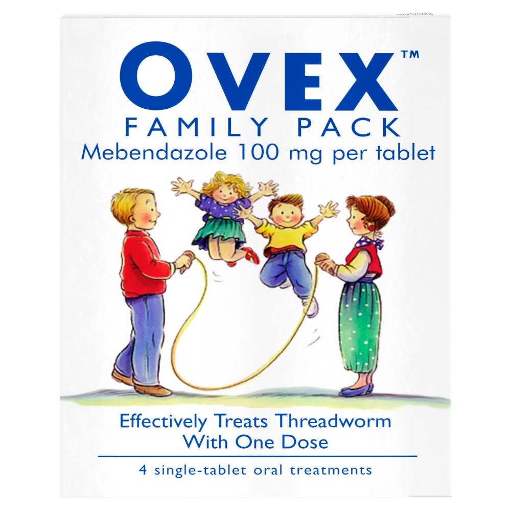 Ovex Family Pack 4 Tablets Threadworm Treatment Chemist 4 U