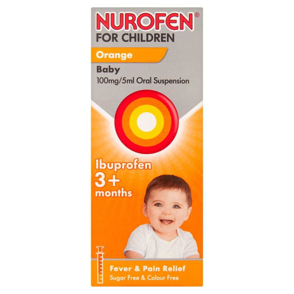Nurofen For Children Baby Orange 100ml Pain Relief Chemist 4 U