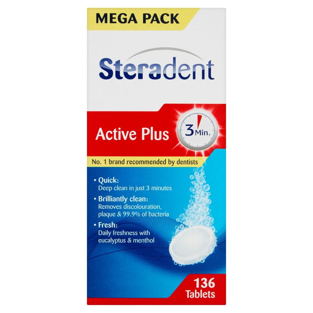 Steradent Active Plus Denture Cleanser 136 Tablets