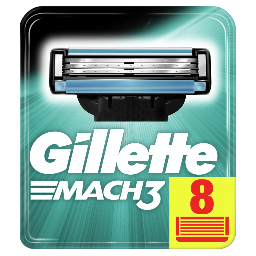 Gillette Mach 3 Razor Blades For Men - 8 Refills | Chemist 4 U