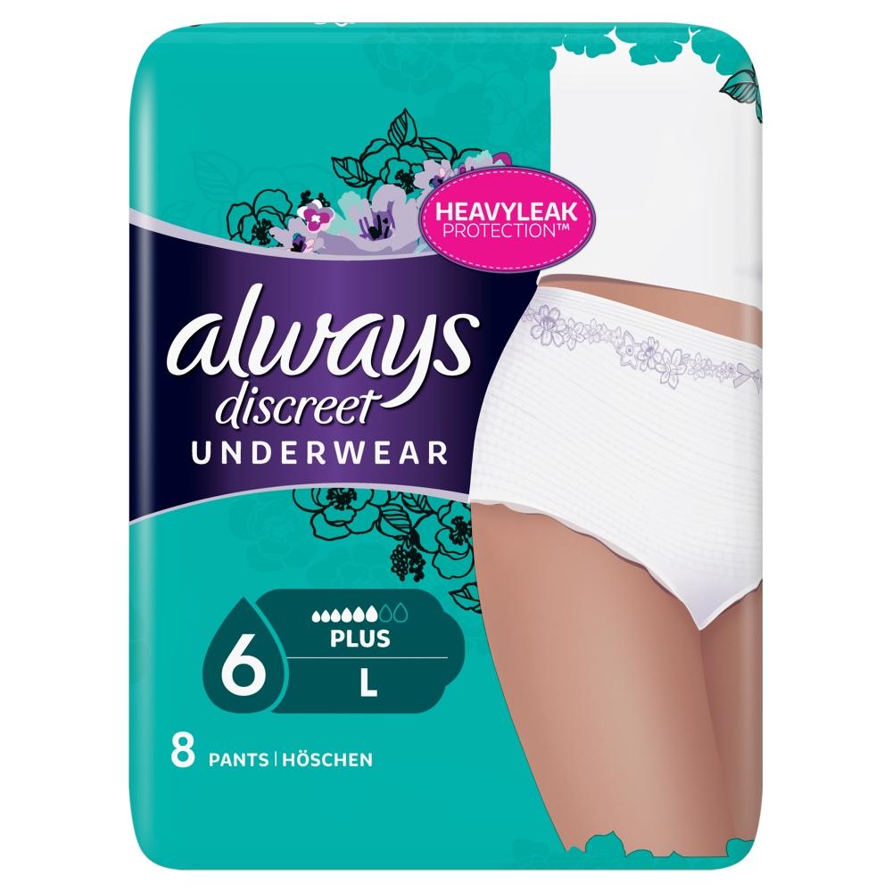 Always Discreet Incontinence Pants Plus Large 8 Chemist 4 U