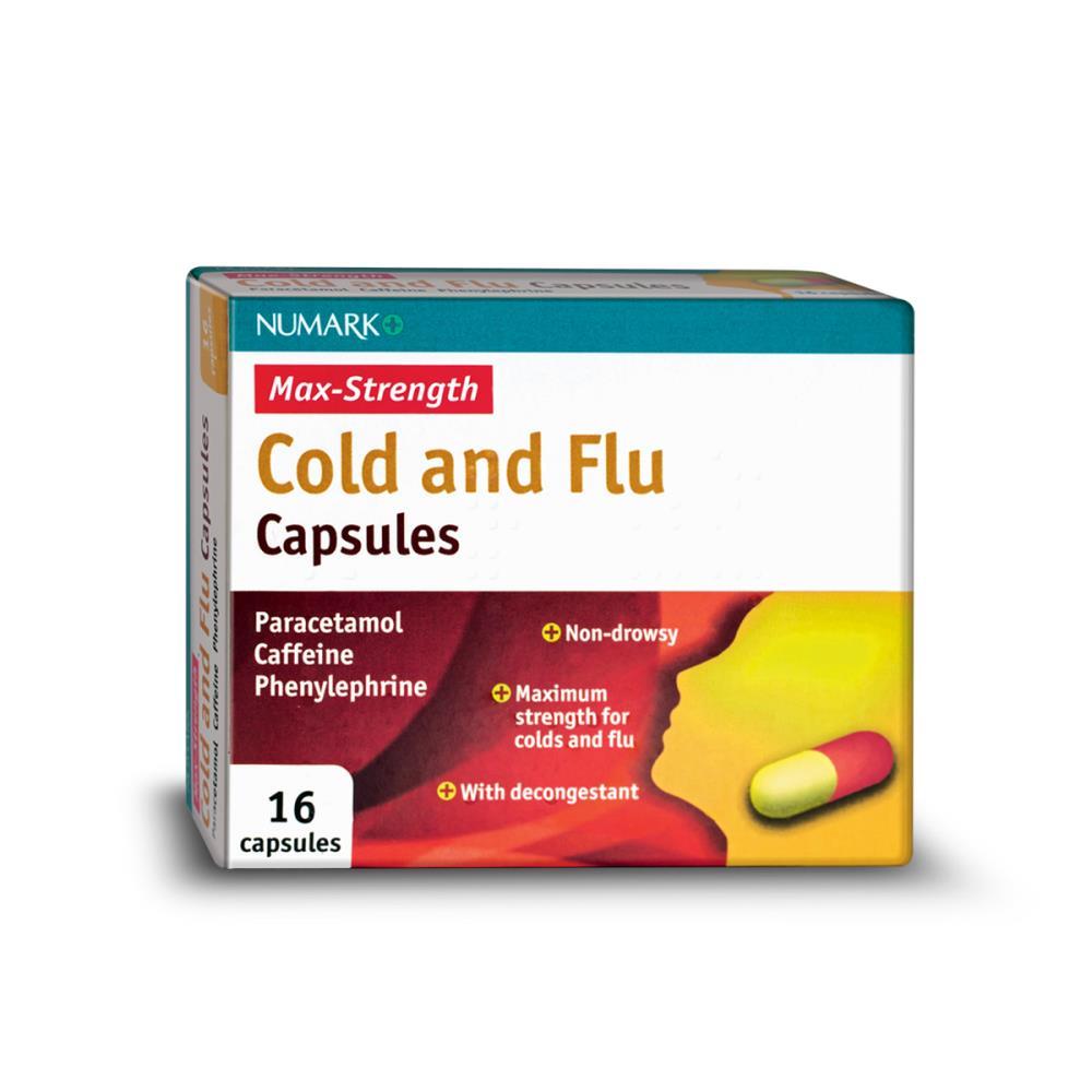 Buy Numark Max Strength Cold & Flu Capsules 16 Capsules Chemist4U