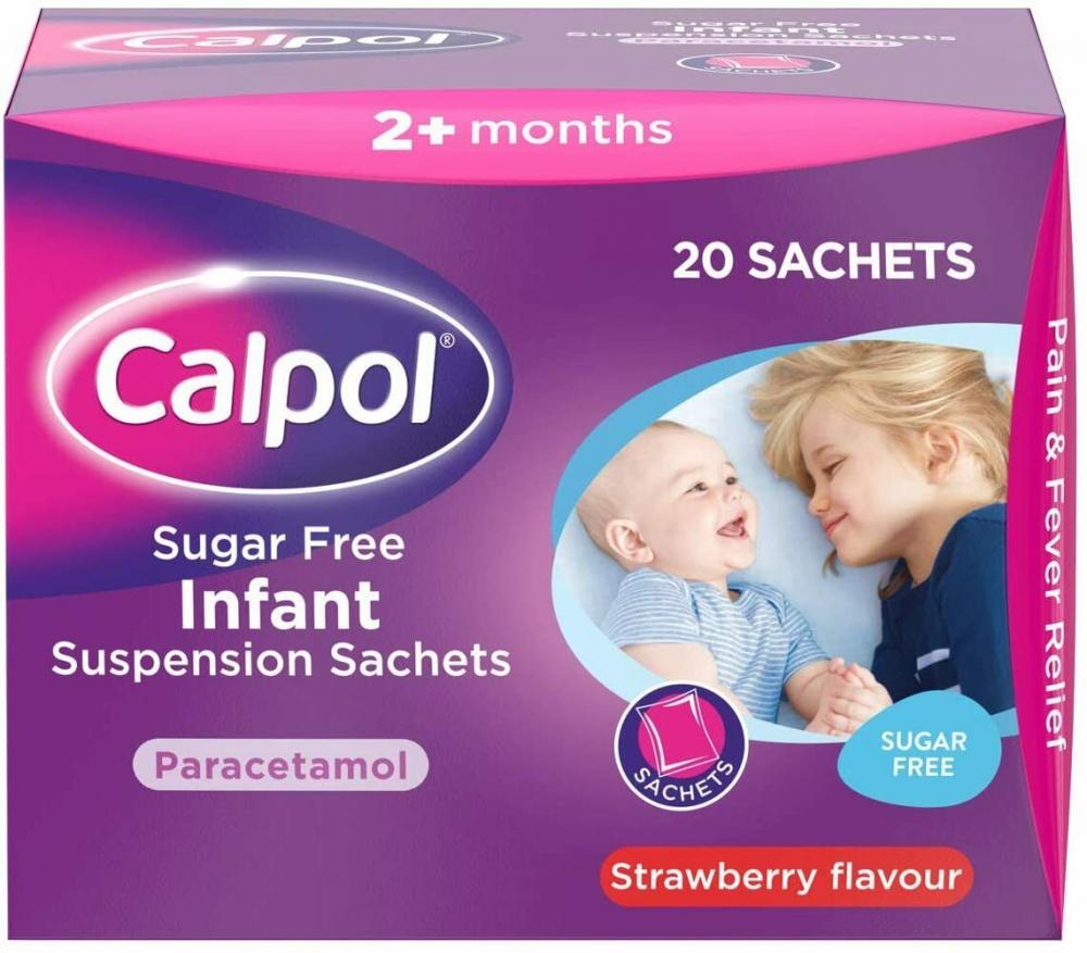 Buy Calpol Infant Sugar Free Strawberry Suspension 20 Sachets Chemist4U