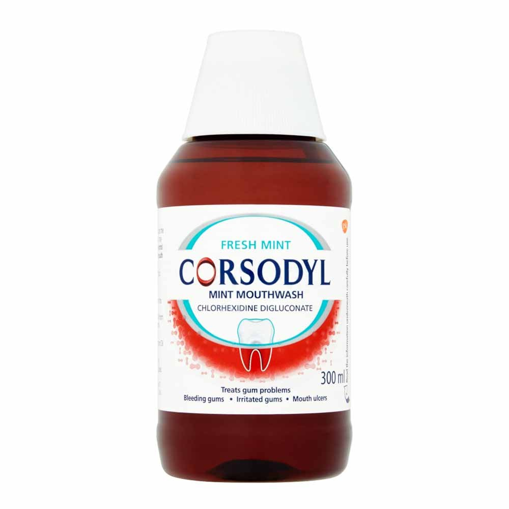 Corsodyl Chlorhexidine Mint Mouthwash 300ml Chemist 4 U