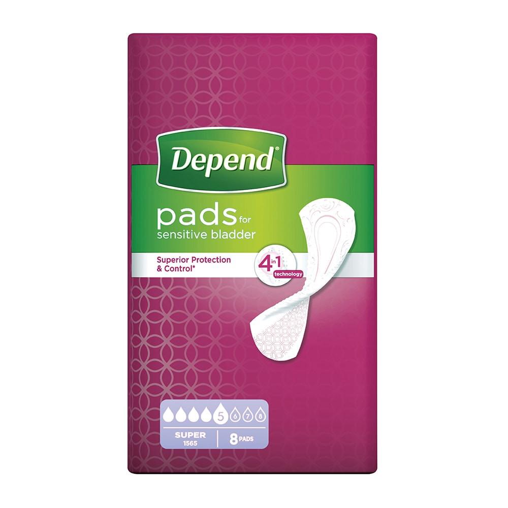 Depend Super Incontinence Pads 8 Pack Chemist 4 U