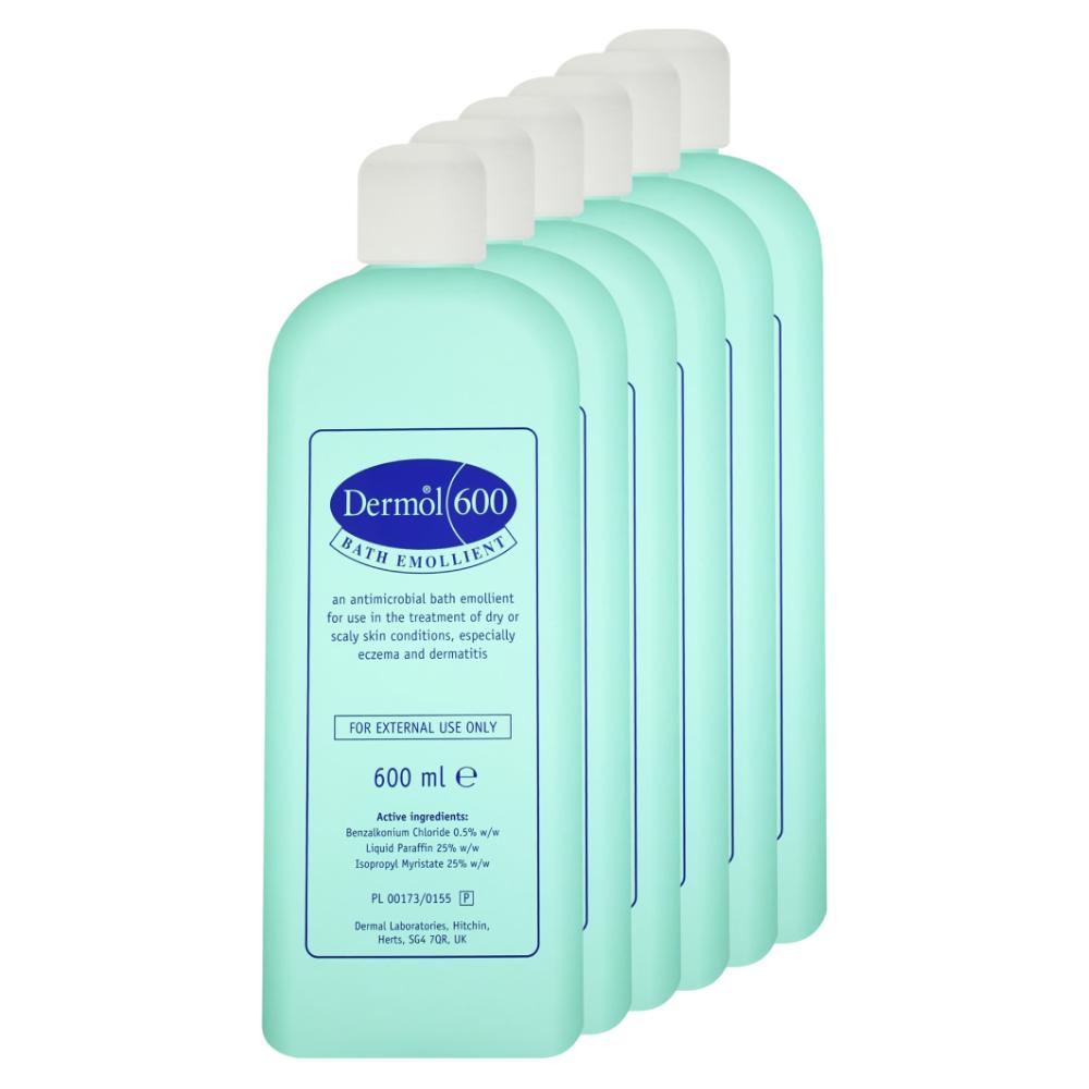 Dermol 600 Bath Emollient 6 Pack 600ml