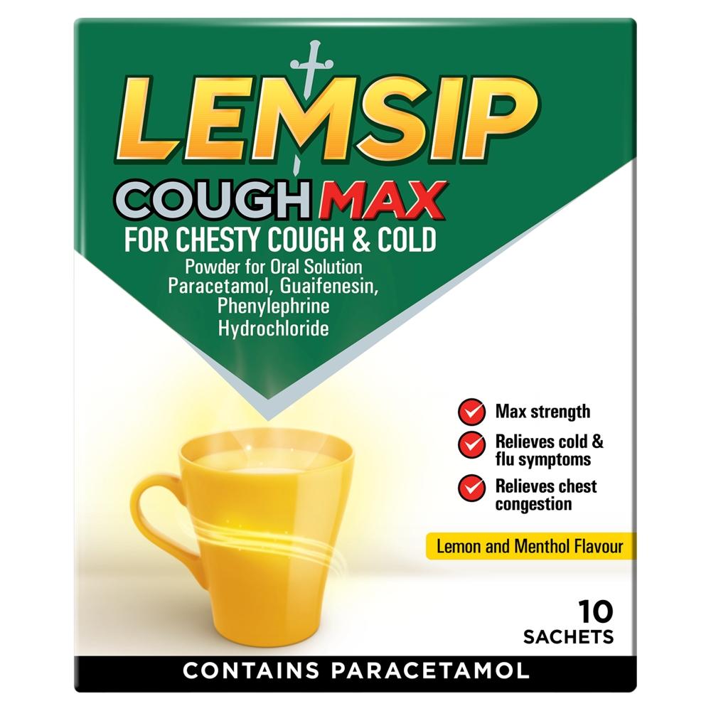 Buy Lemsip Cough Max For Chesty Cough & Cold 10 Sachets
