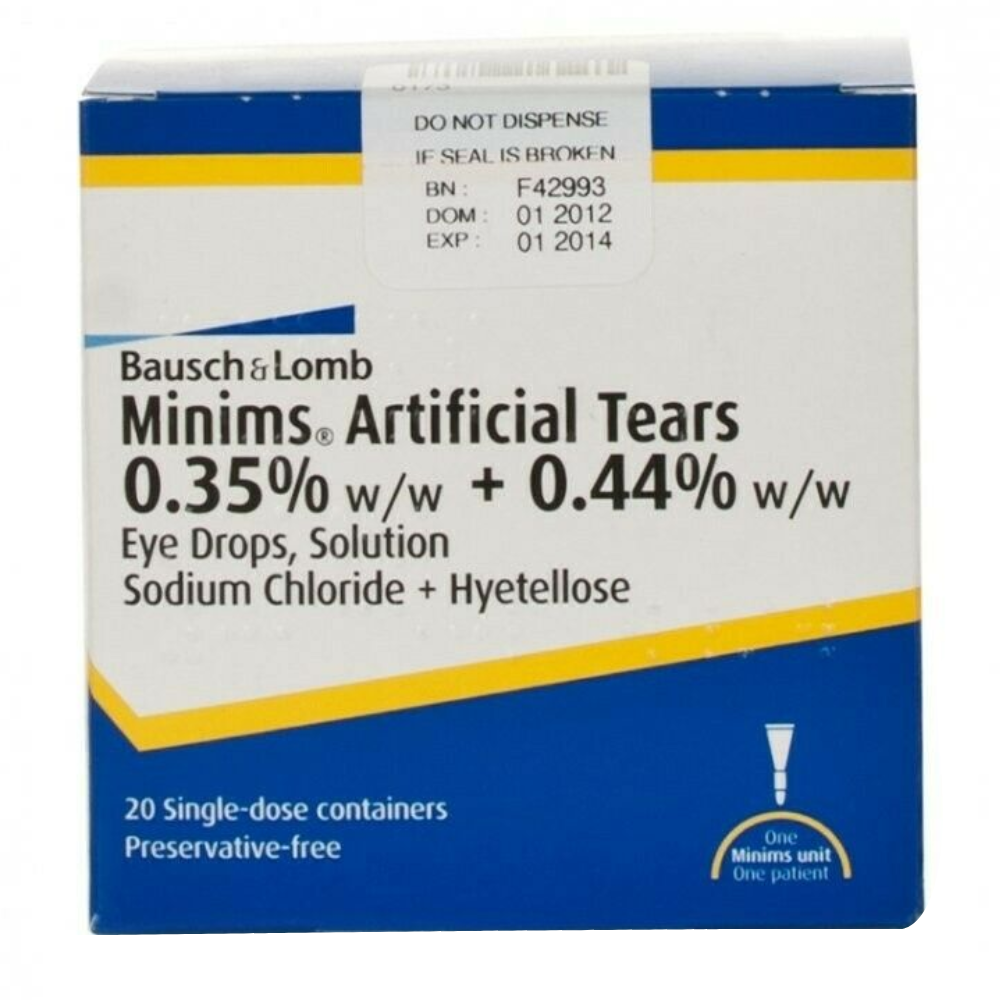 Buy Minims Artificial Tears Eye Drops 20 Doses Chemist4U