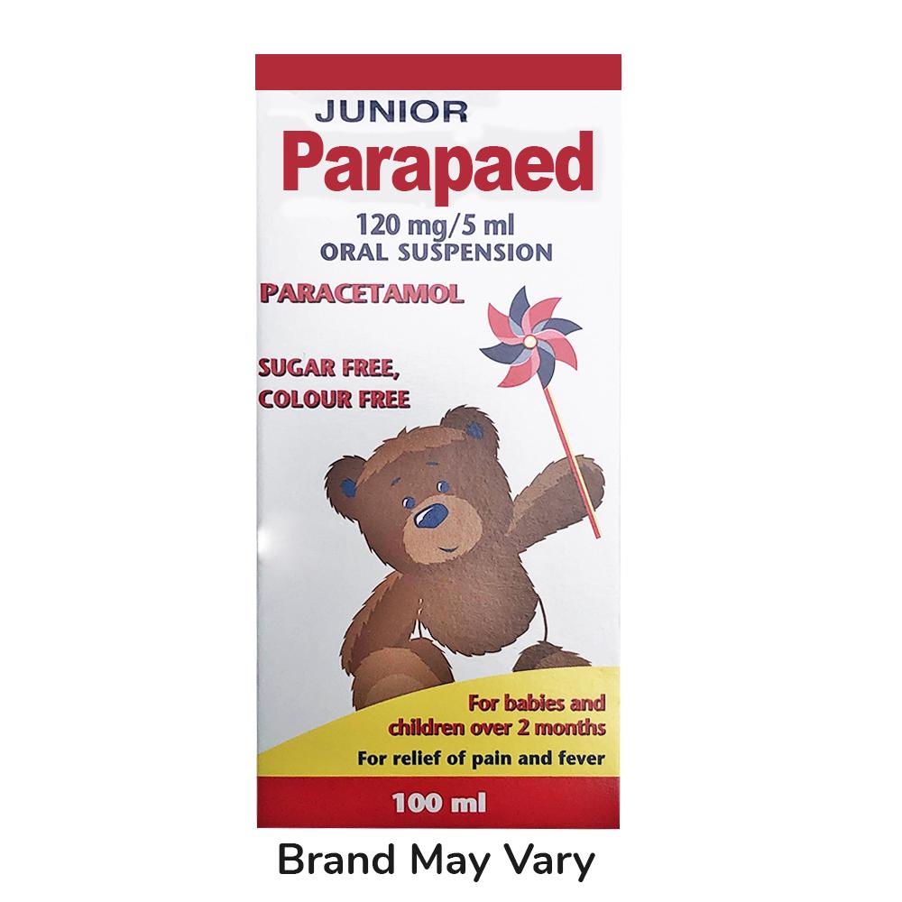 Paracetamol Cherry Suspension 120mg/5ml x 100ml Chemist 4 U