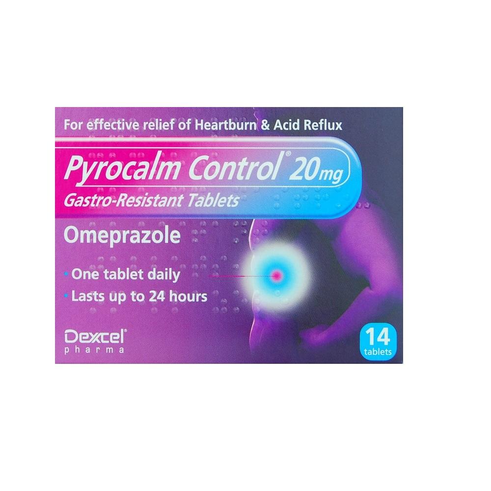 Pyrocalm Control Omeprazole 20mg Capsules Reflux Relief