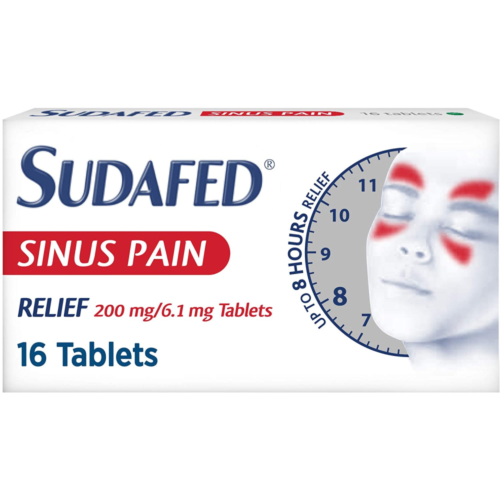 Sudafed Sinus Pain Relief 16 Tablets Chemist 4 U