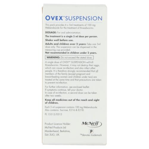 Ovex Suspension 30ml Threadworm Treatment Chemist 4 U
