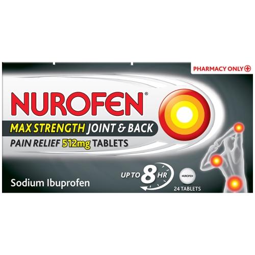 Nurofen Joint and Back Pain 24 x 512mg Tablets Pain Relief