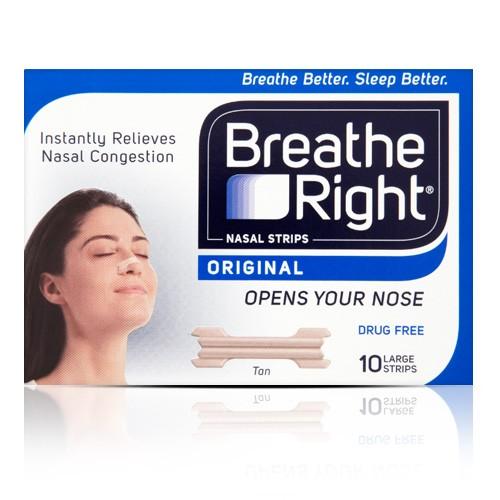 Breathe Right Nasal Strips Original Tan 10 Large Strips Chemist 4 U